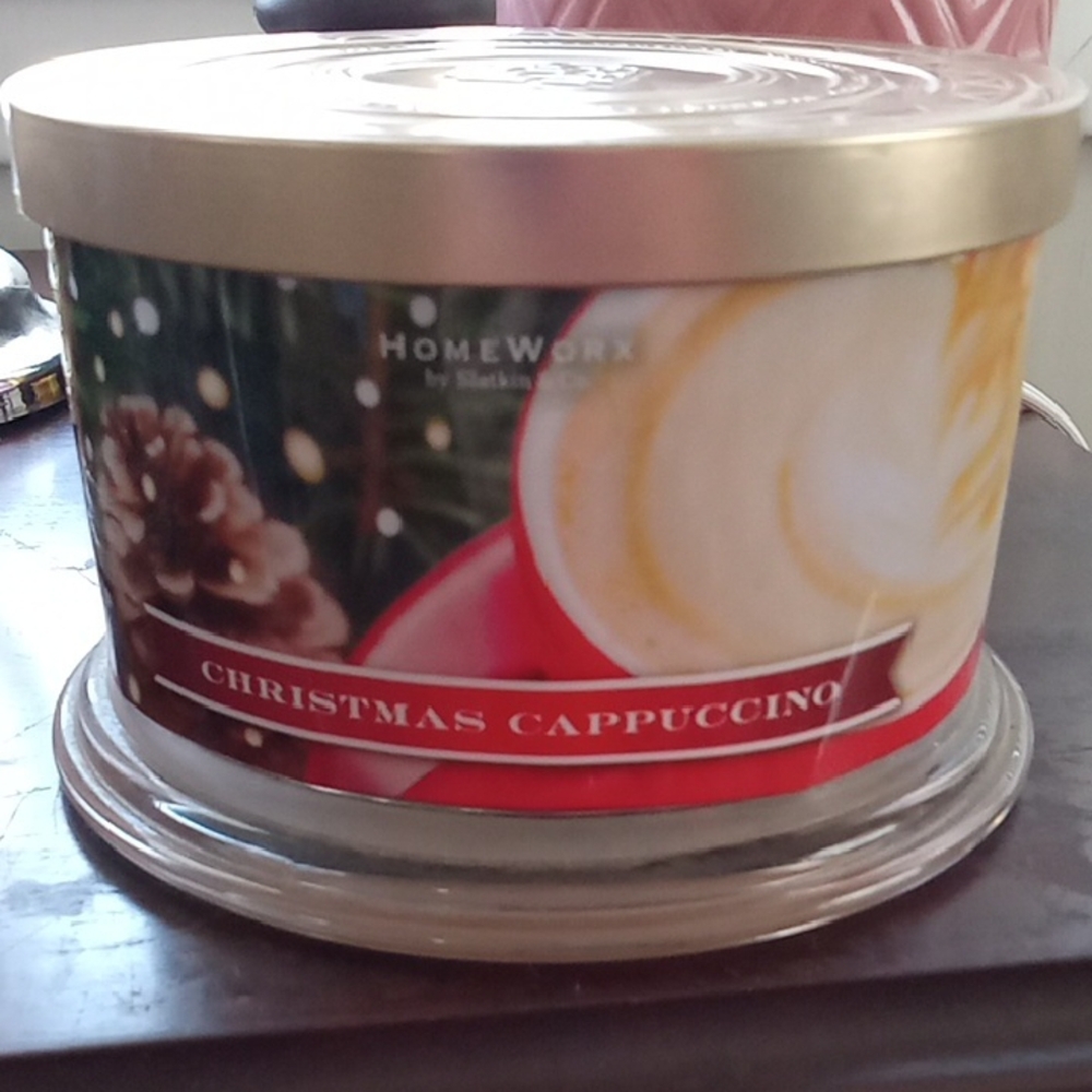 HomeWorx Christmas Cappuccino Candle